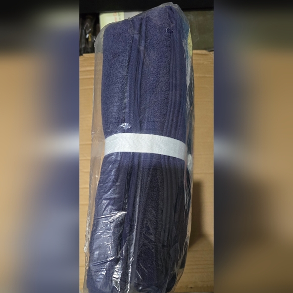 Towel set navy blue color 6 pieces - Picture 2 of 2